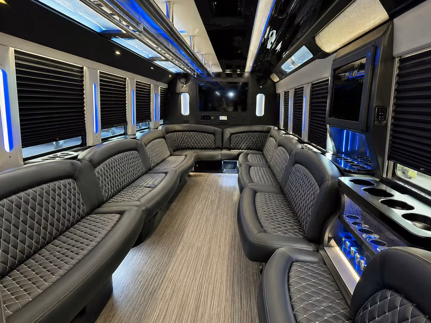 pregame party bus rentals for roswell sports fan groups